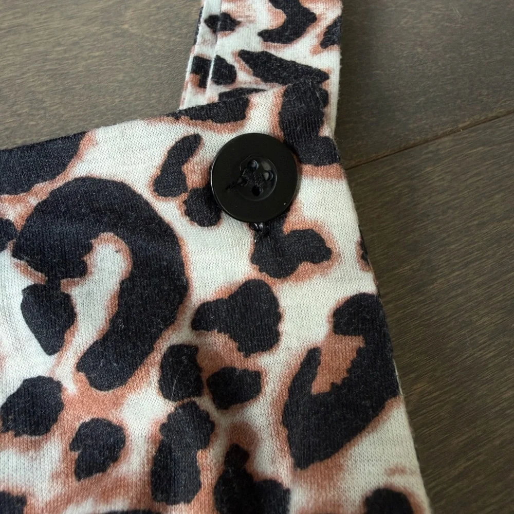 Leopard Print Flared Overalls - Picture 5 of 11